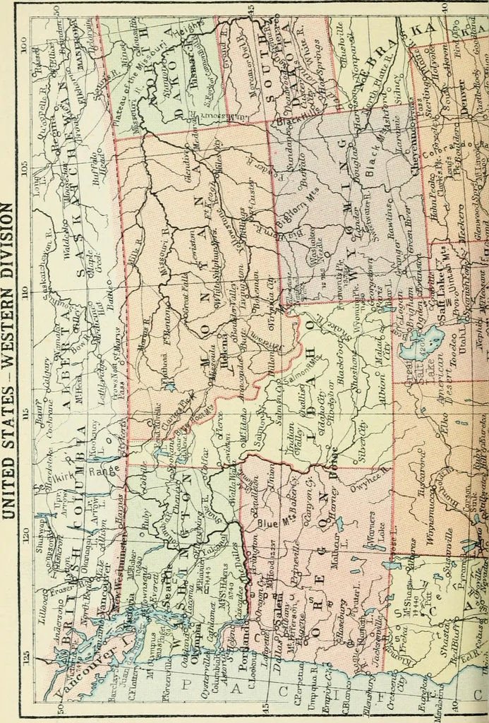 An illustration from Philips' pictorial pocket atlas and gazetteer, 1900, leaf 135