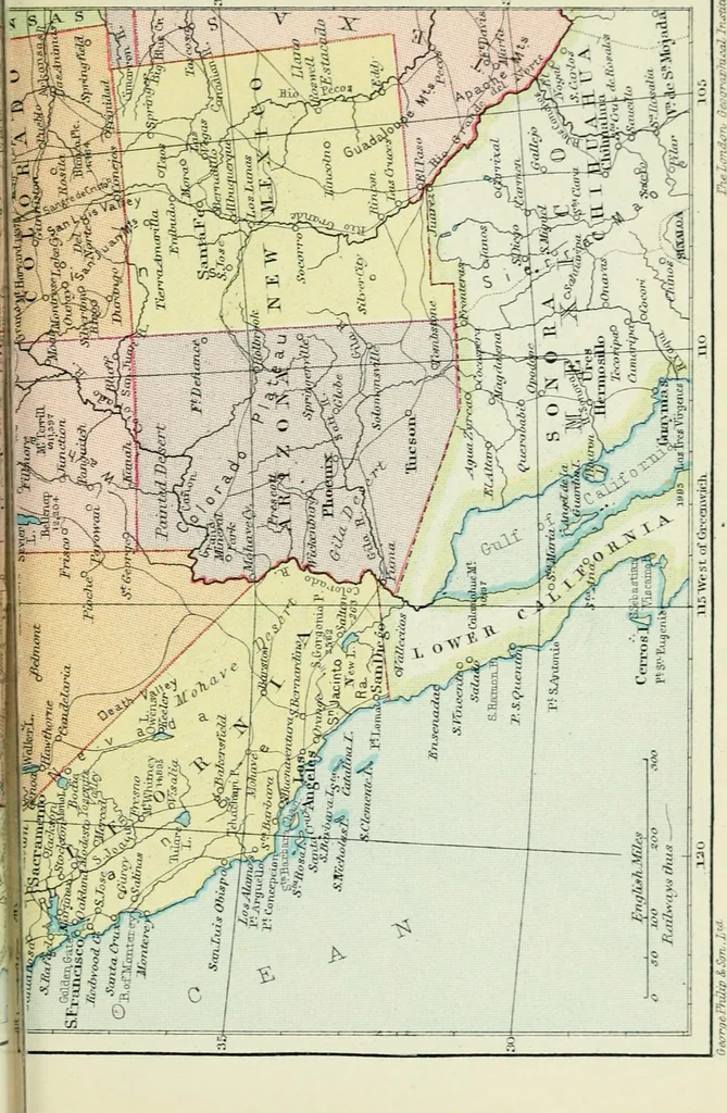 An illustration from Philips' pictorial pocket atlas and gazetteer, 1900, leaf 136