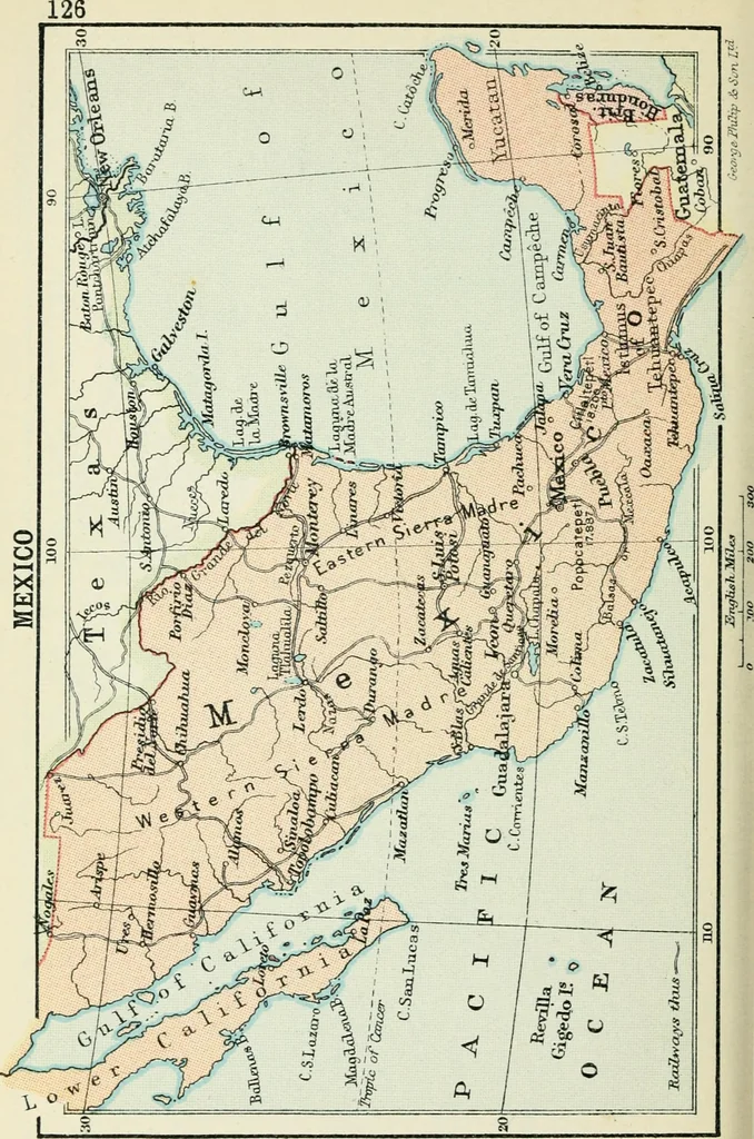 An illustration from Philips' pictorial pocket atlas and gazetteer, 1900, leaf 137