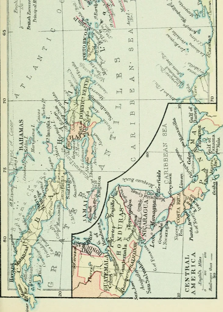 An illustration from Philips' pictorial pocket atlas and gazetteer, 1900, leaf 138