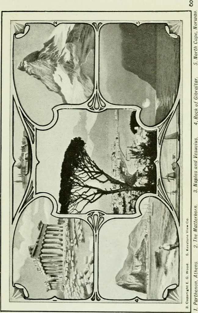 An illustration from Philips' pictorial pocket atlas and gazetteer, 1900, leaf 14