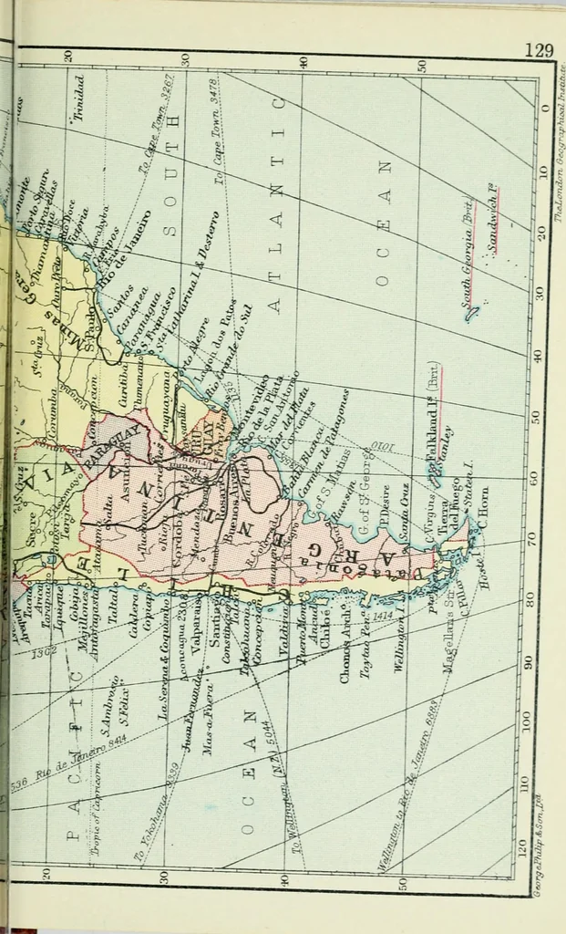An illustration from Philips' pictorial pocket atlas and gazetteer, 1900, leaf 140