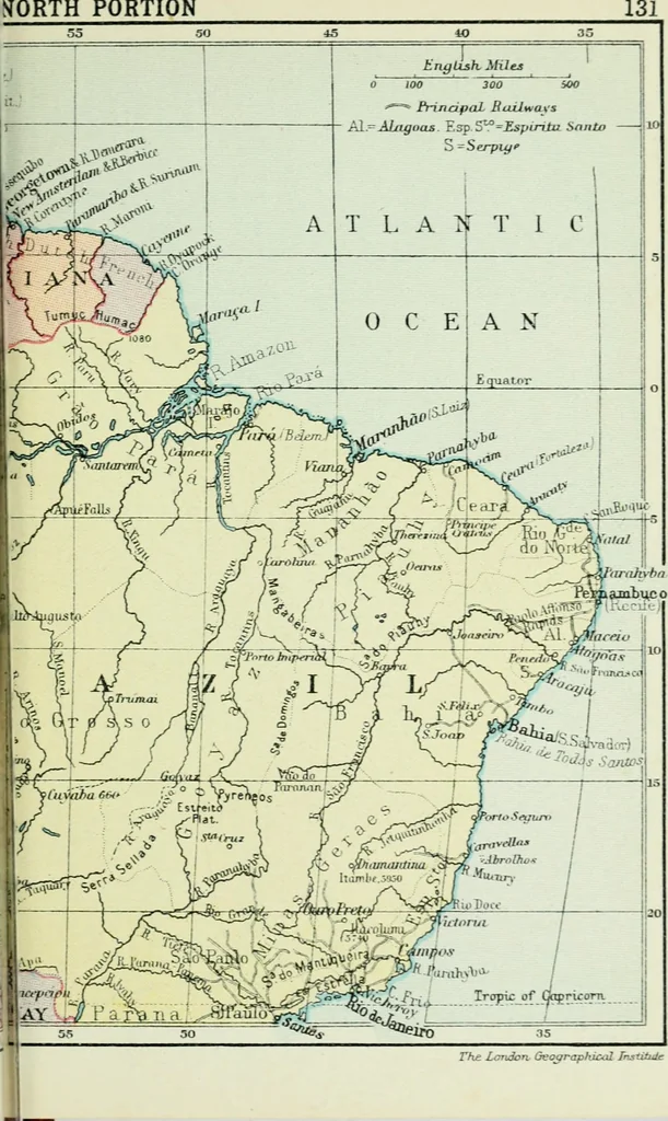 An illustration from Philips' pictorial pocket atlas and gazetteer, 1900, leaf 142