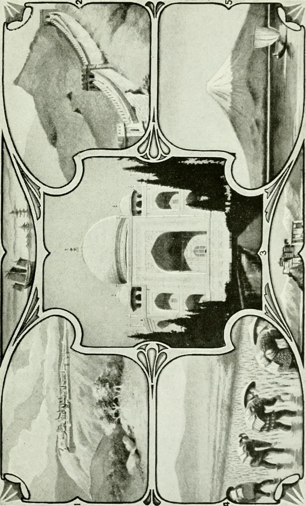 An illustration from Philips' pictorial pocket atlas and gazetteer, 1900, leaf 22