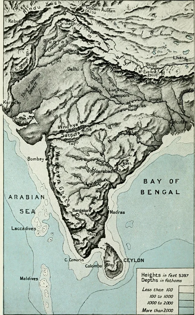An illustration from Philips' pictorial pocket atlas and gazetteer, 1900, leaf 23