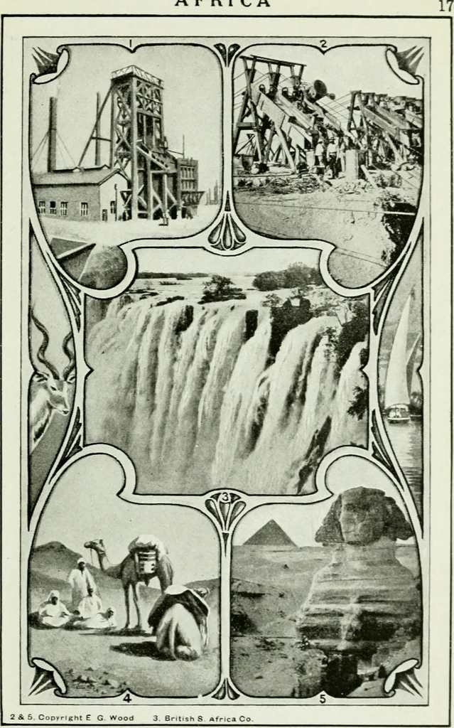 An illustration from Philips' pictorial pocket atlas and gazetteer, 1900, leaf 28