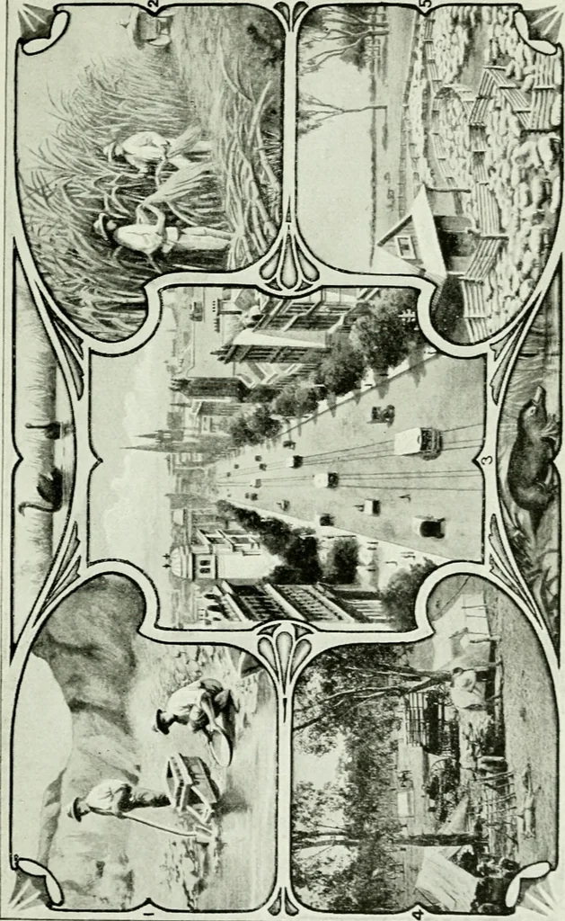 An illustration from Philips' pictorial pocket atlas and gazetteer, 1900, leaf 40