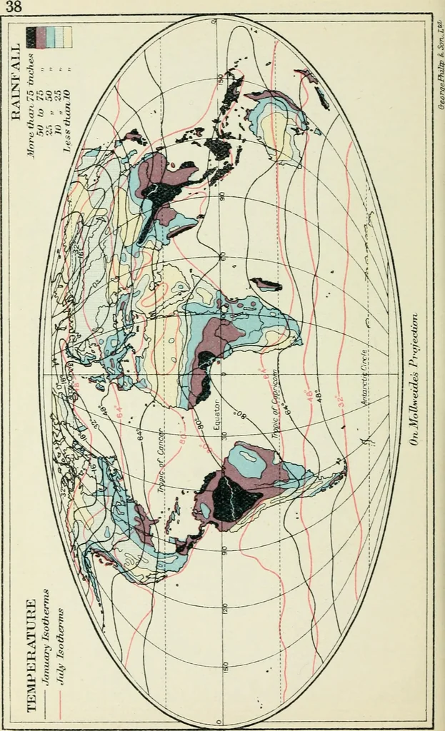 An illustration from Philips' pictorial pocket atlas and gazetteer, 1900, leaf 49