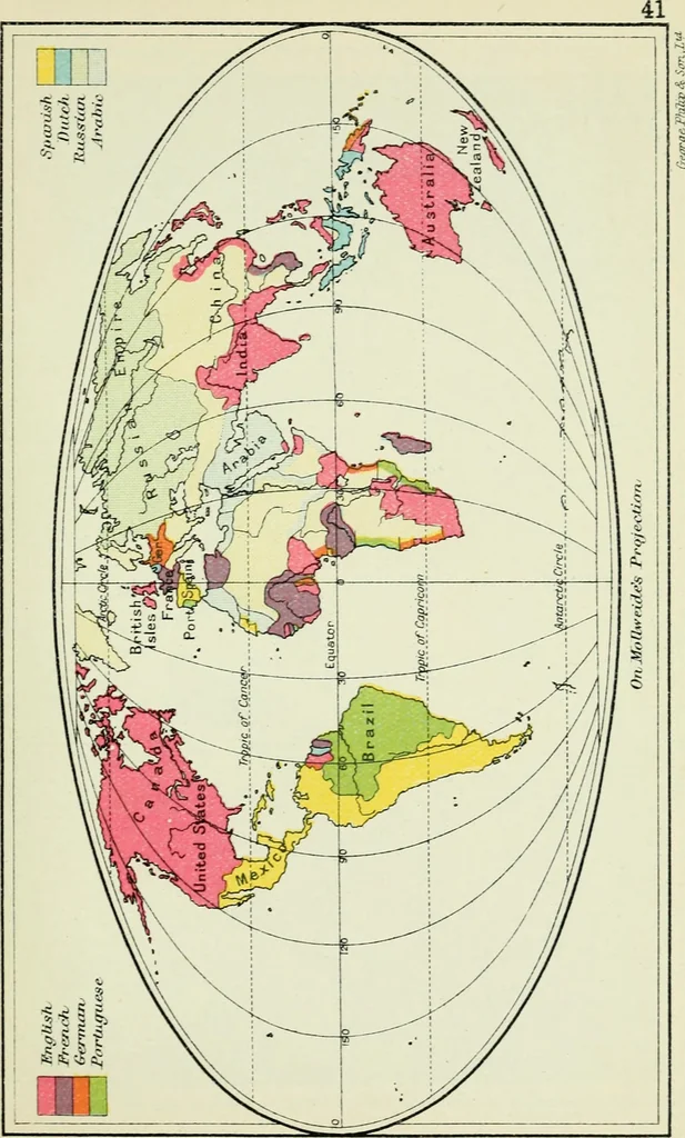 An illustration from Philips' pictorial pocket atlas and gazetteer, 1900, leaf 52