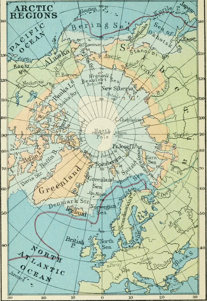 An illustration from Philips' pictorial pocket atlas and gazetteer, 1900, leaf 53