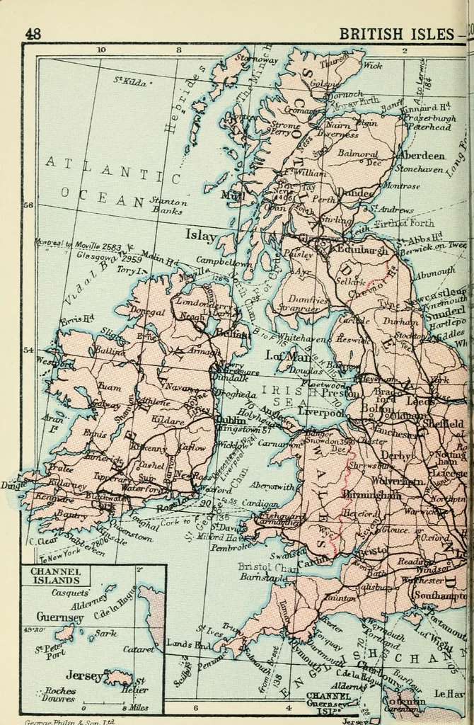 An illustration from Philips' pictorial pocket atlas and gazetteer, 1900, leaf 59