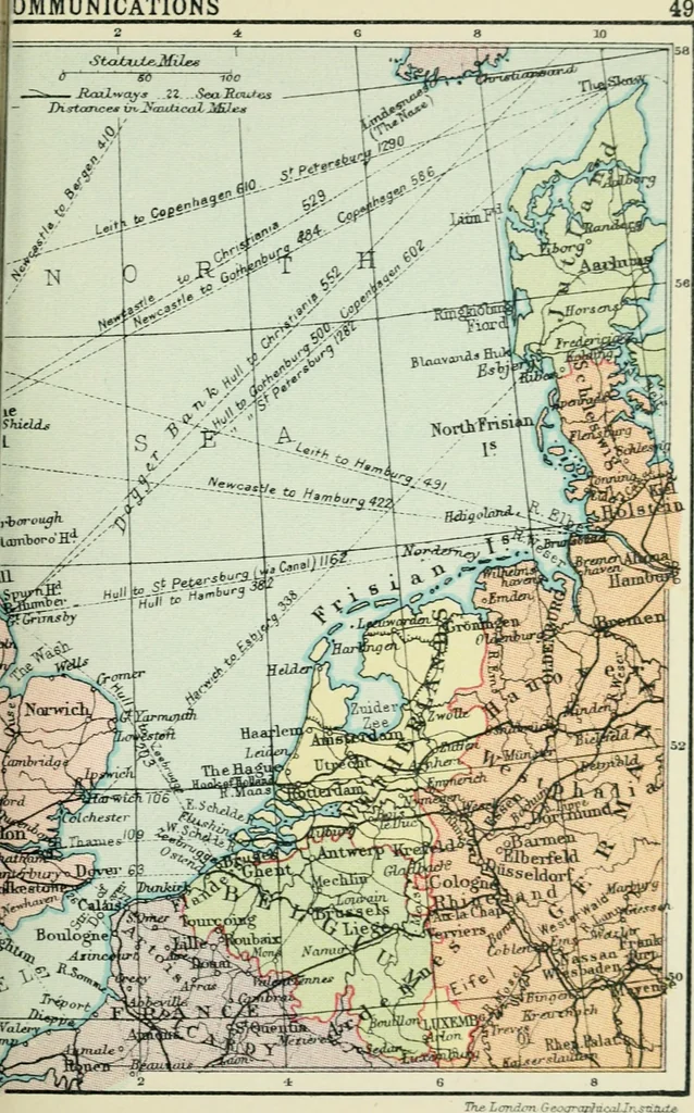 An illustration from Philips' pictorial pocket atlas and gazetteer, 1900, leaf 60