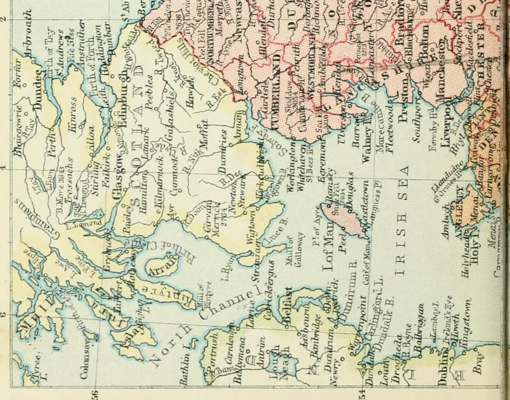An illustration from Philips' pictorial pocket atlas and gazetteer, 1900, leaf 61