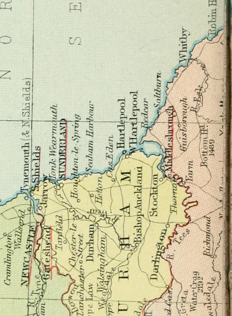 An illustration from Philips' pictorial pocket atlas and gazetteer, 1900, leaf 63
