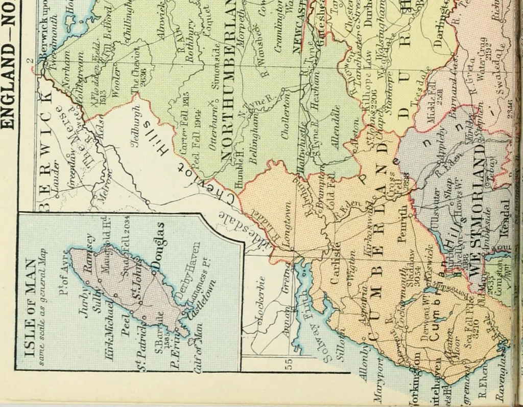 An illustration from Philips' pictorial pocket atlas and gazetteer, 1900, leaf 63