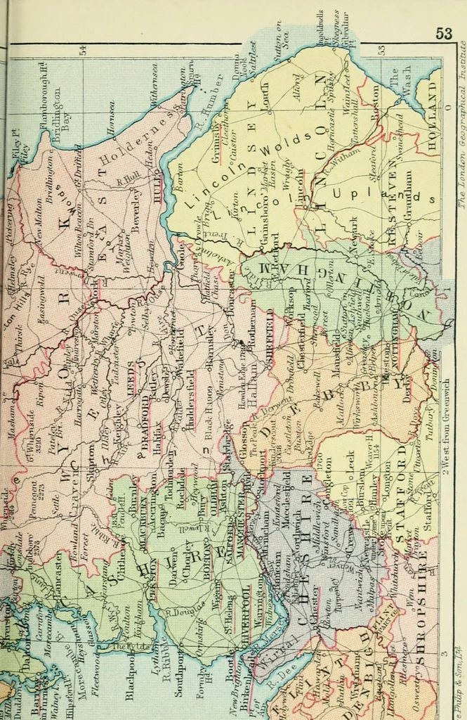 An illustration from Philips' pictorial pocket atlas and gazetteer, 1900, leaf 64