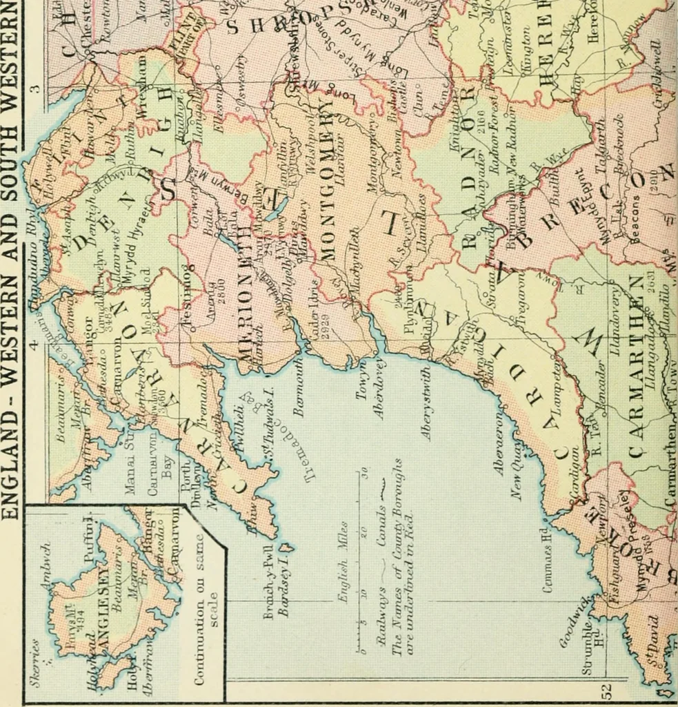An illustration from Philips' pictorial pocket atlas and gazetteer, 1900, leaf 65