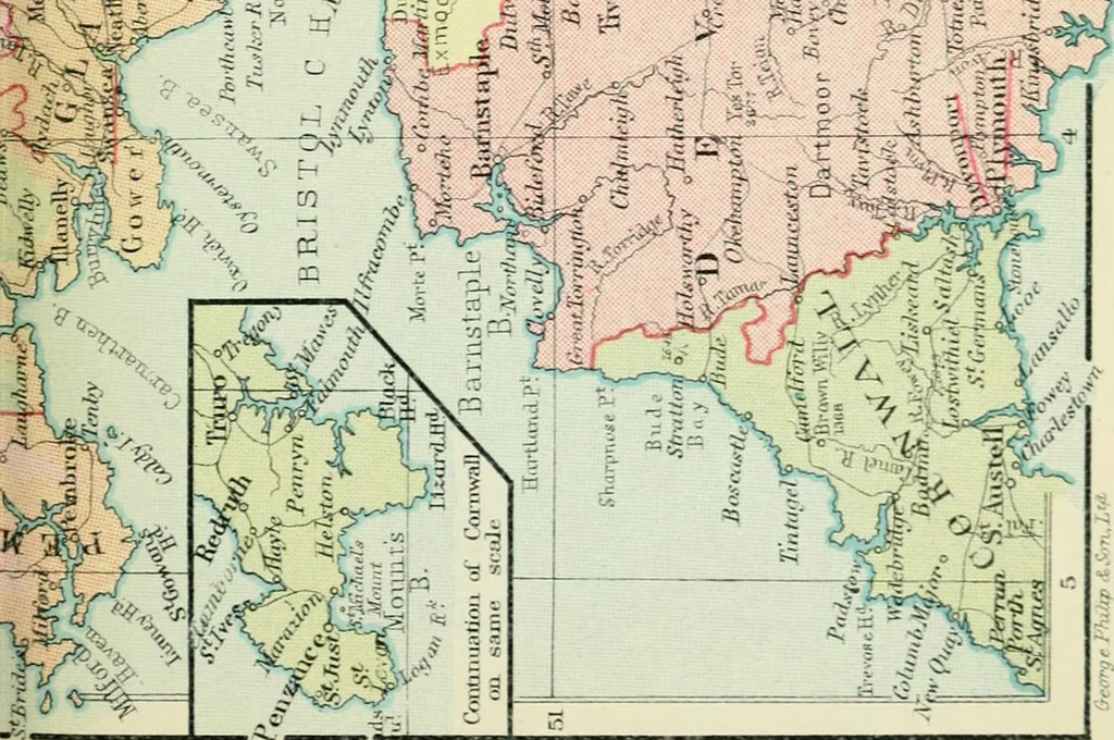 An illustration from Philips' pictorial pocket atlas and gazetteer, 1900, leaf 66