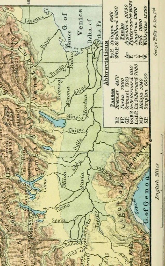 An illustration from Philips' pictorial pocket atlas and gazetteer, 1900, leaf 79
