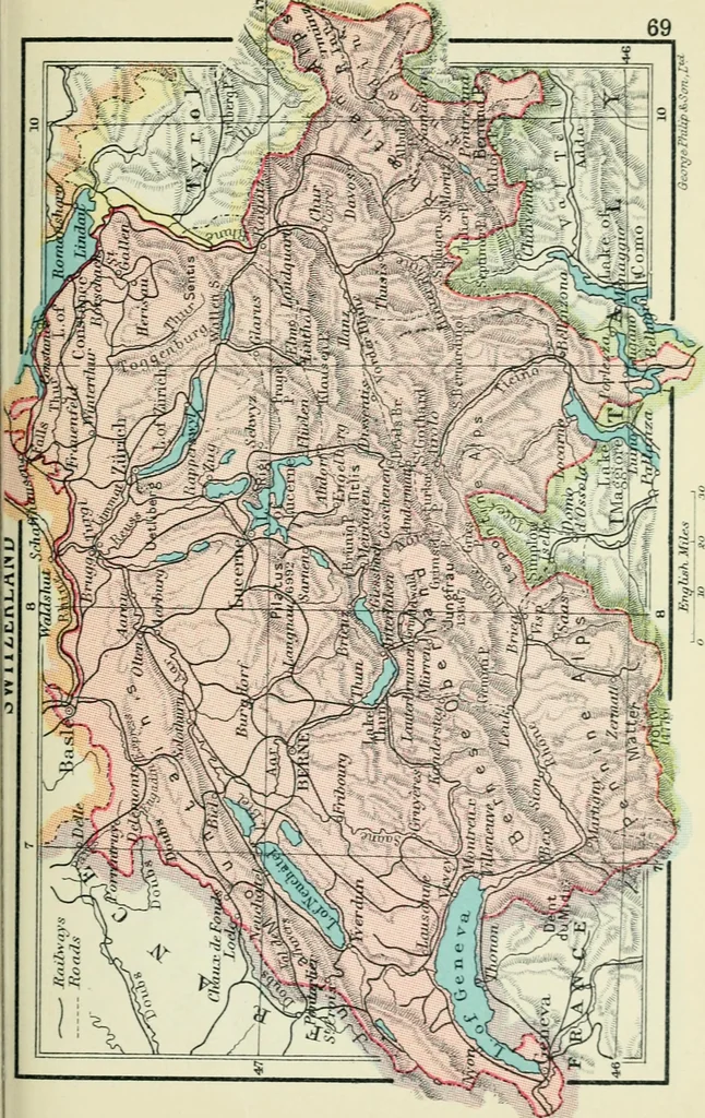 An illustration from Philips' pictorial pocket atlas and gazetteer, 1900, leaf 80