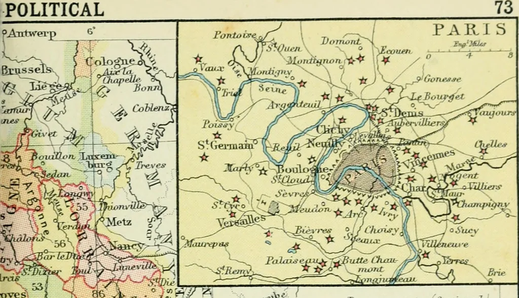 An illustration from Philips' pictorial pocket atlas and gazetteer, 1900, leaf 84