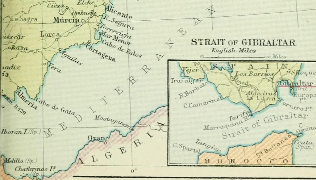 An illustration from Philips' pictorial pocket atlas and gazetteer, 1900, leaf 86