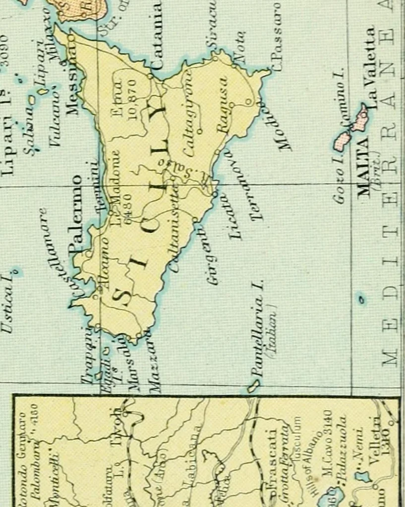An illustration from Philips' pictorial pocket atlas and gazetteer, 1900, leaf 88
