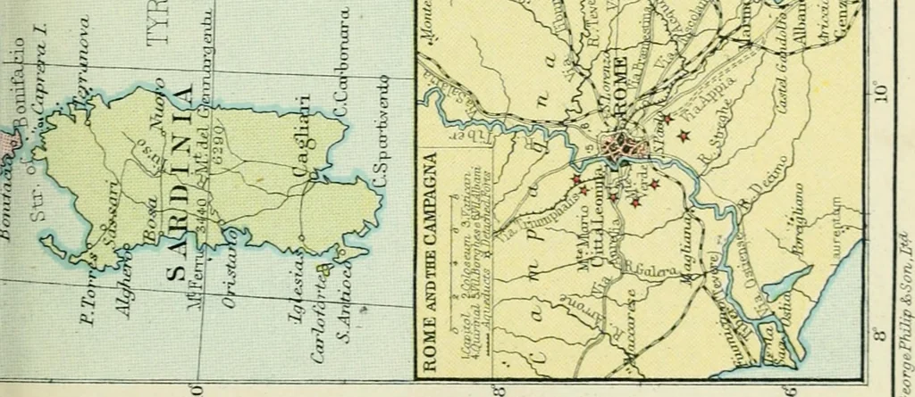 An illustration from Philips' pictorial pocket atlas and gazetteer, 1900, leaf 88