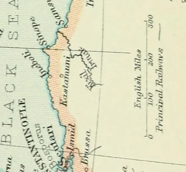 An illustration from Philips' pictorial pocket atlas and gazetteer, 1900, leaf 92