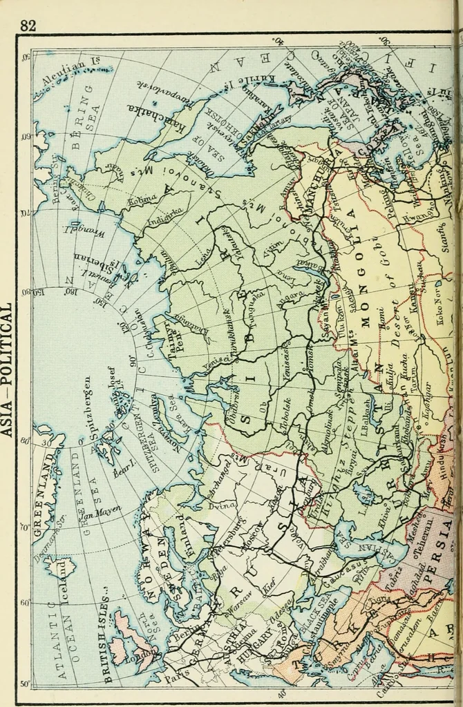 An illustration from Philips' pictorial pocket atlas and gazetteer, 1900, leaf 93
