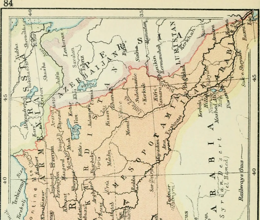 An illustration from Philips' pictorial pocket atlas and gazetteer, 1900, leaf 95
