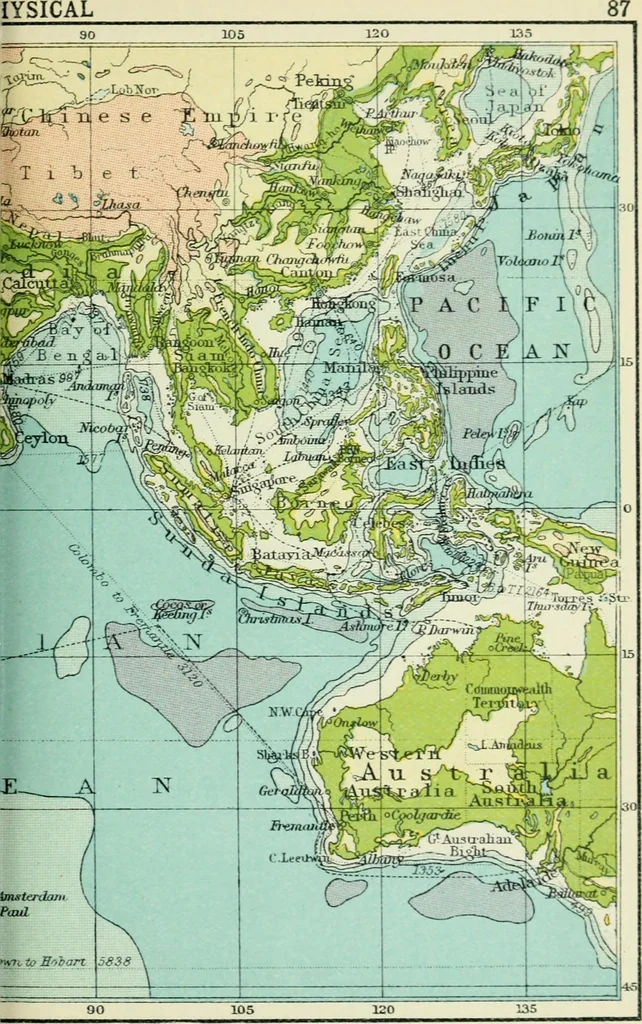 An illustration from Philips' pictorial pocket atlas and gazetteer, 1900, leaf 98