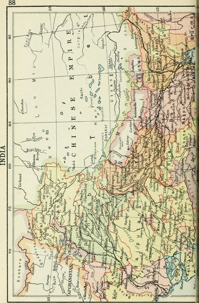 An illustration from Philips' pictorial pocket atlas and gazetteer, 1900, leaf 99