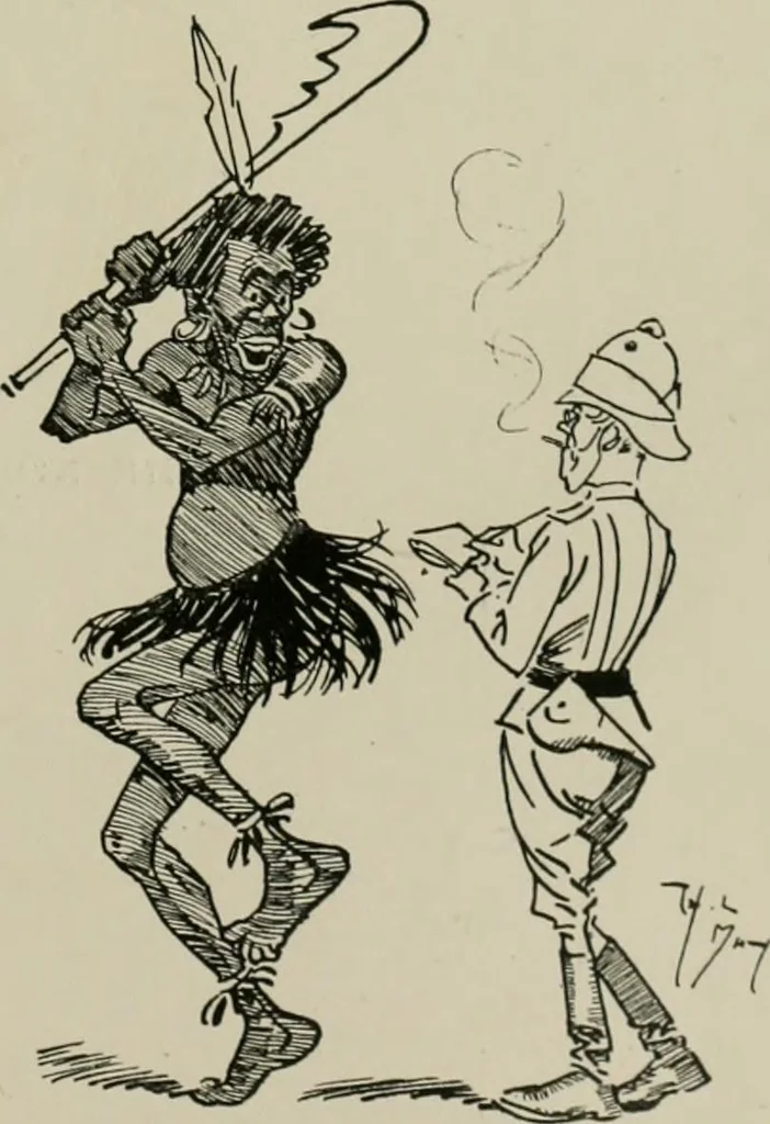 An illustration from The Phil May album, 1900, leaf 112