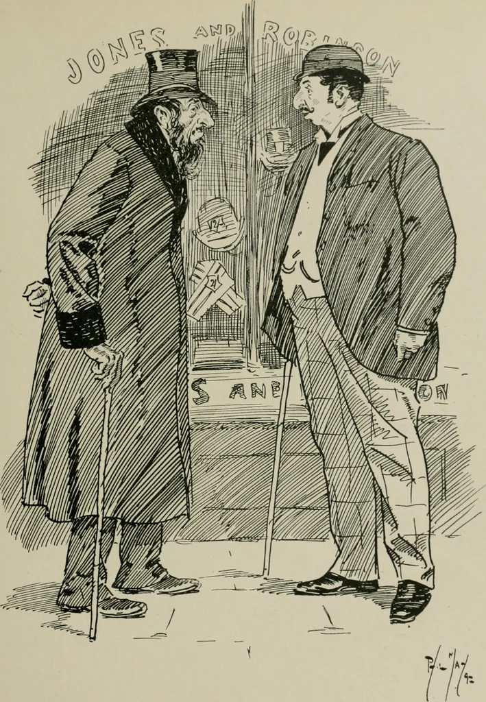 An illustration from The Phil May album, 1900, leaf 28