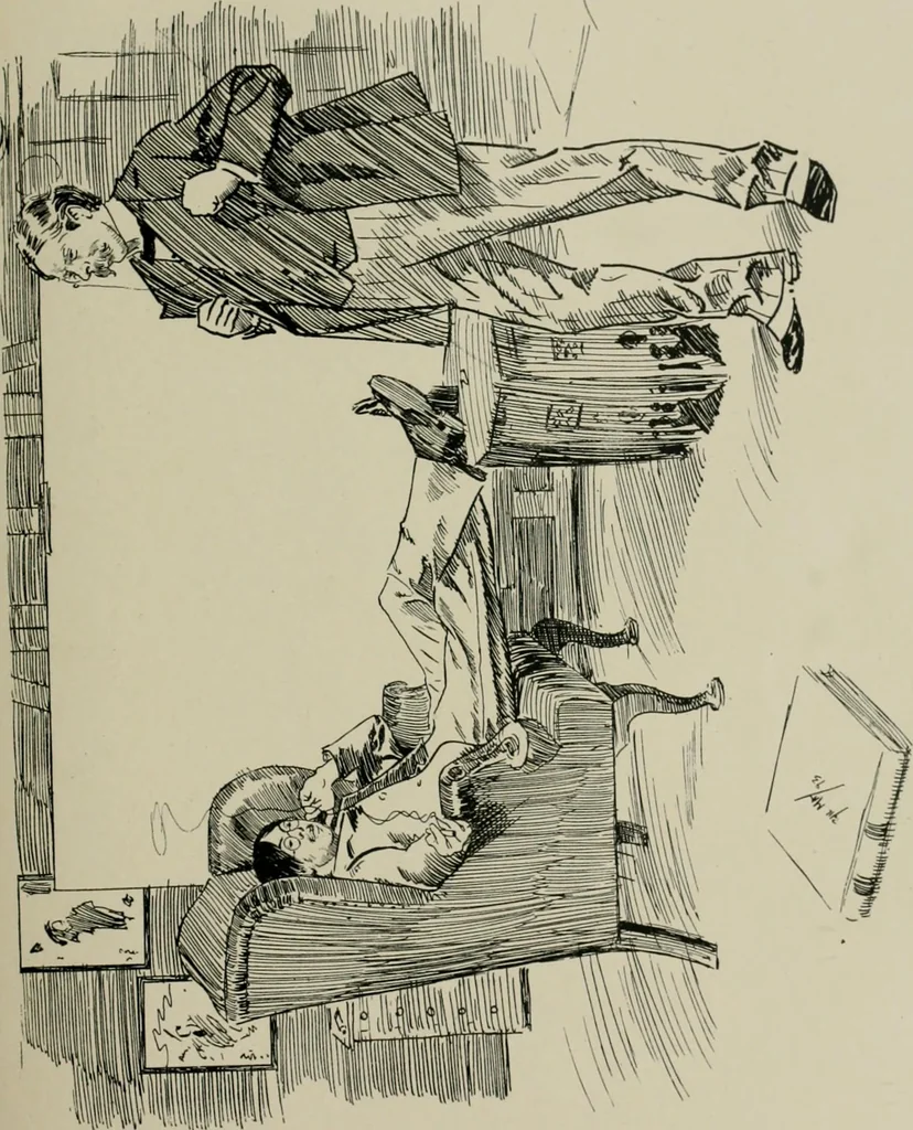 An illustration from The Phil May album, 1900, leaf 32