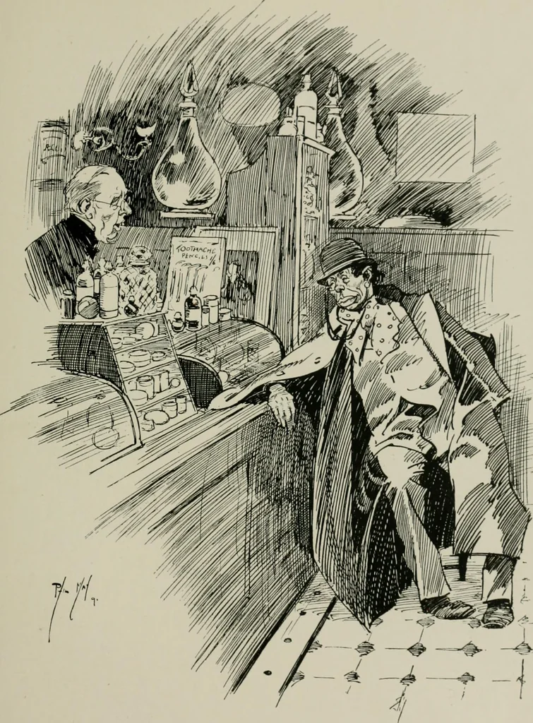 An illustration from The Phil May album, 1900, leaf 34