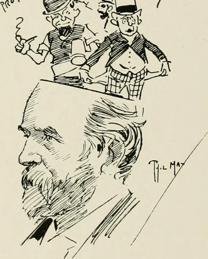 An illustration from The Phil May album, 1900, leaf 43