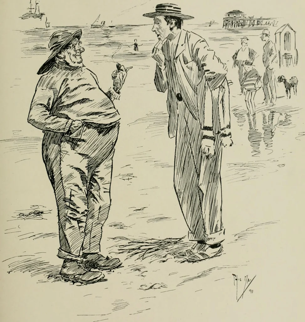 An illustration from The Phil May album, 1900, leaf 46