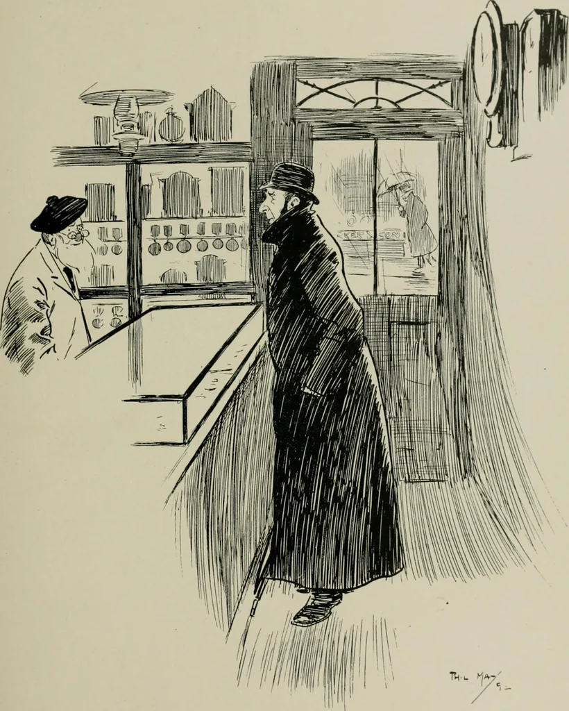 An illustration from The Phil May album, 1900, leaf 50
