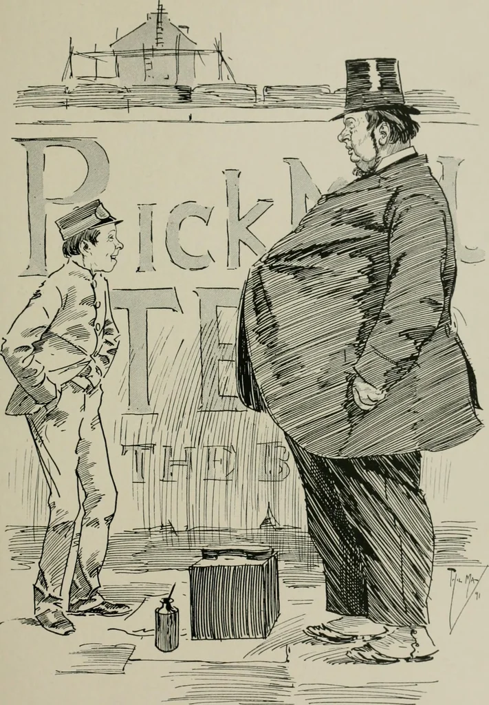 An illustration from The Phil May album, 1900, leaf 54