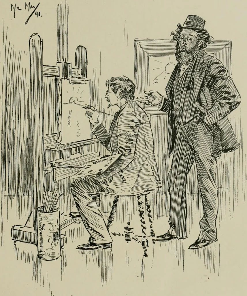 An illustration from The Phil May album, 1900, leaf 60