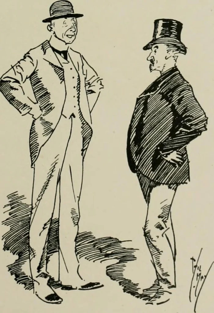An illustration from The Phil May album, 1900, leaf 72