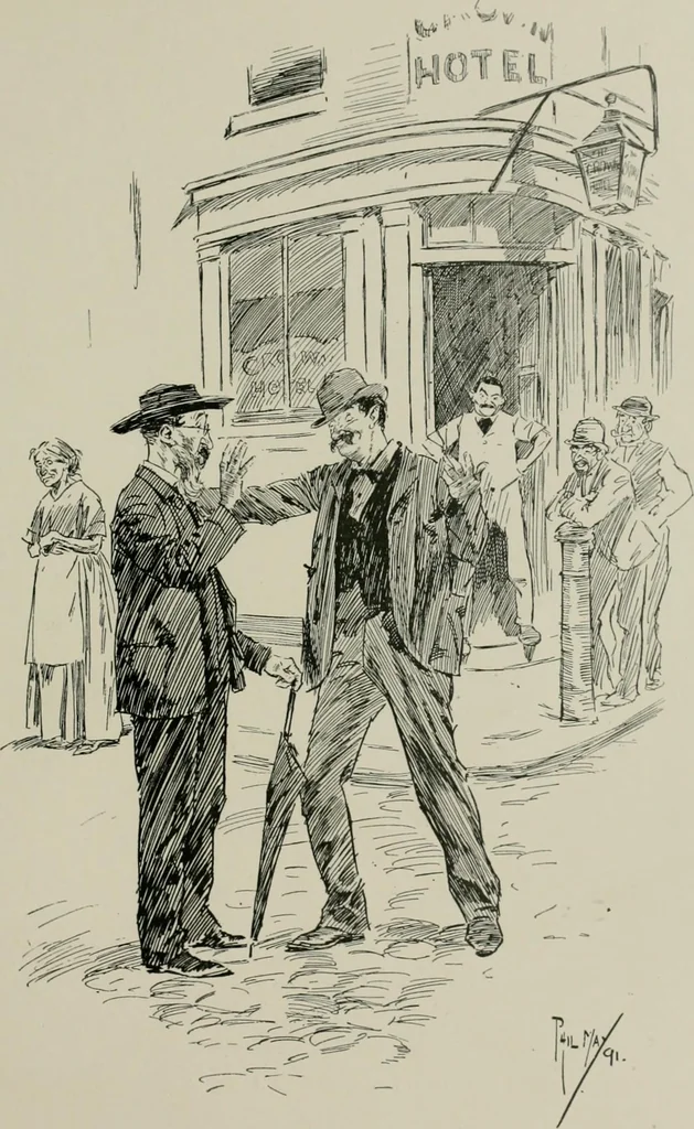 An illustration from The Phil May album, 1900, leaf 74