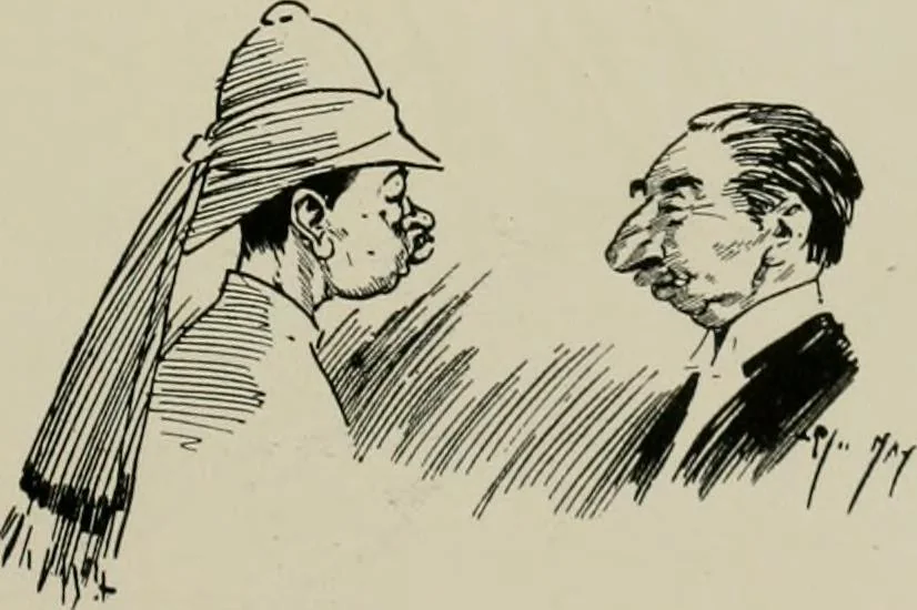 An illustration from The Phil May album, 1900, leaf 76