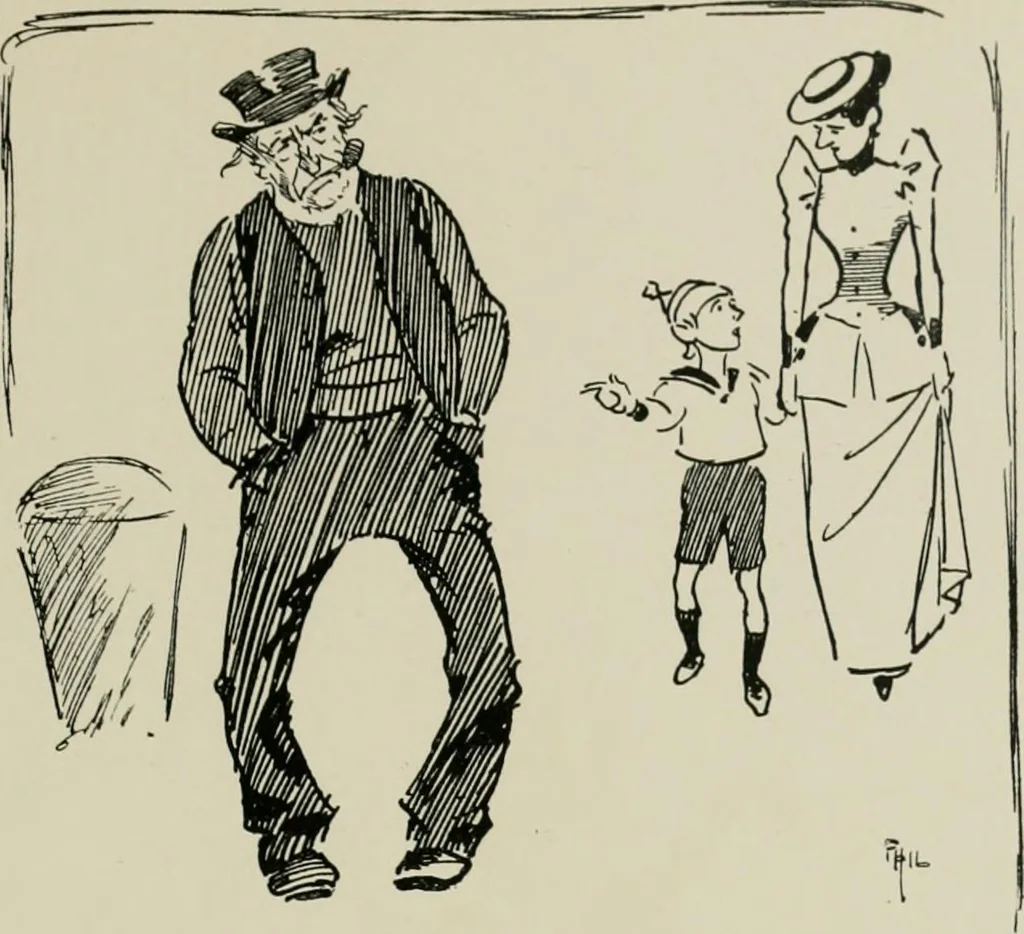 An illustration from The Phil May album, 1900, leaf 84