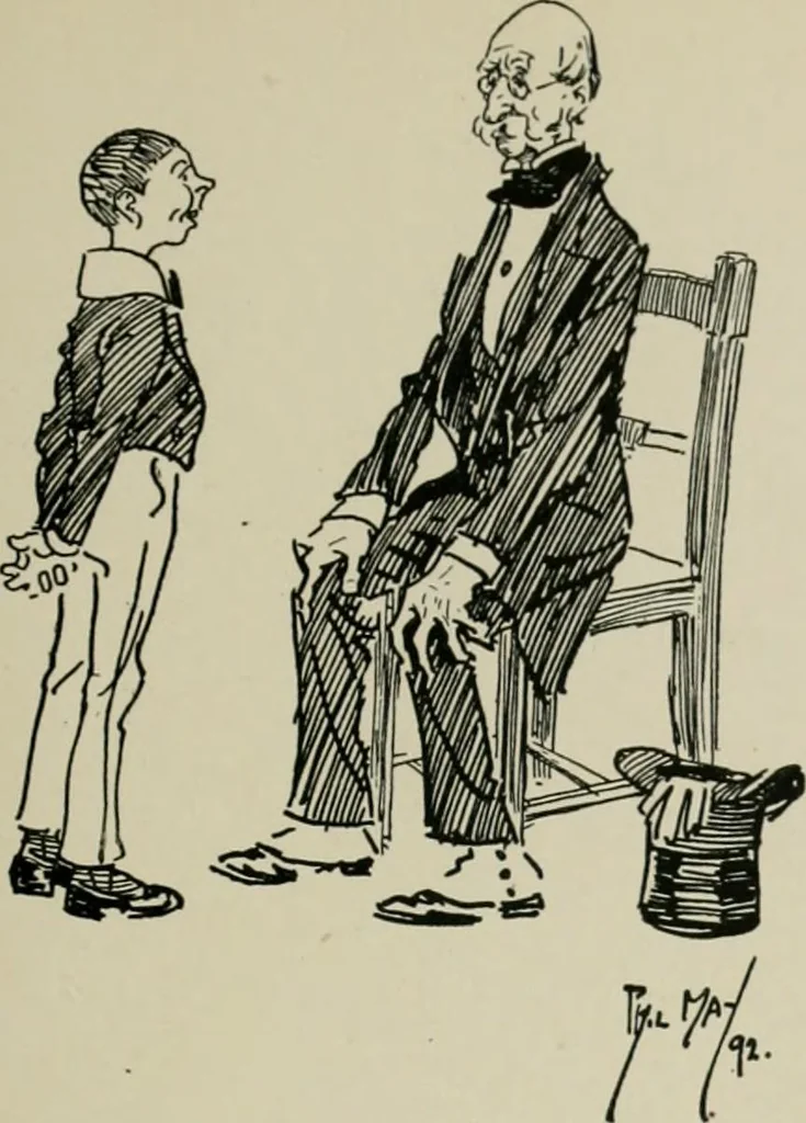 An illustration from The Phil May album, 1900, leaf 88