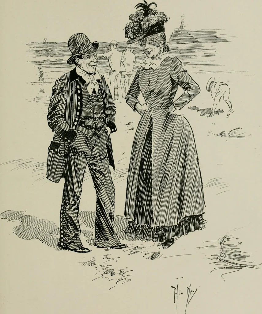 An illustration from The Phil May album, 1900, leaf 90