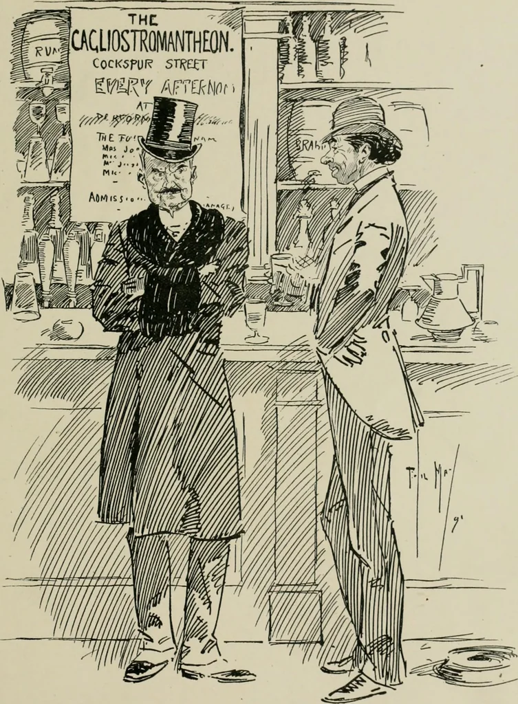 An illustration from The Phil May album, 1900, leaf 92
