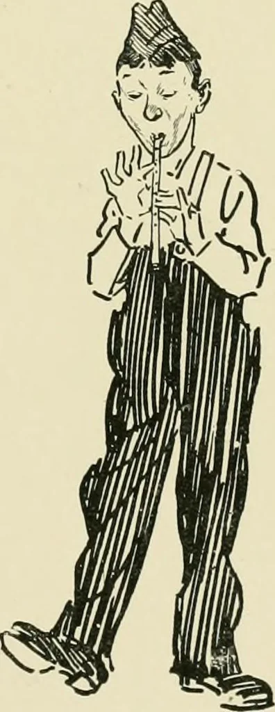 An illustration from Phil May's ABC; fifty-two original designs forming two humorous alphabets from A to Z, 1897, leaf 12